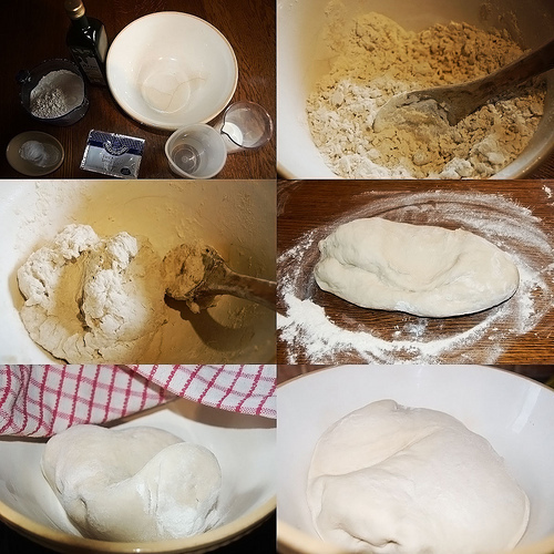The Process of making pizza dough