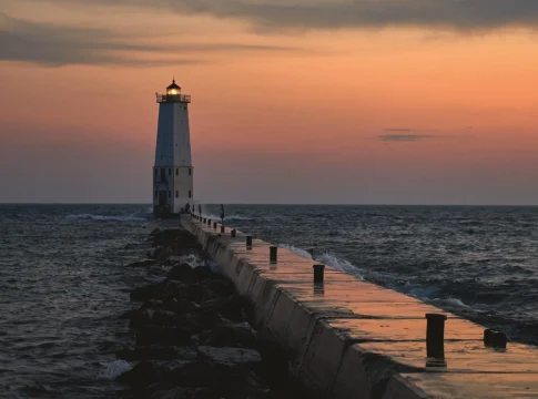 Lighthouse lake michigan