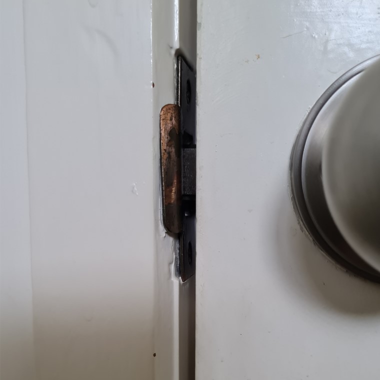 Observe striker alignment