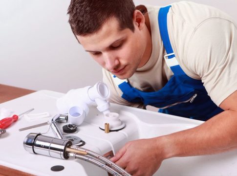 Plumber working