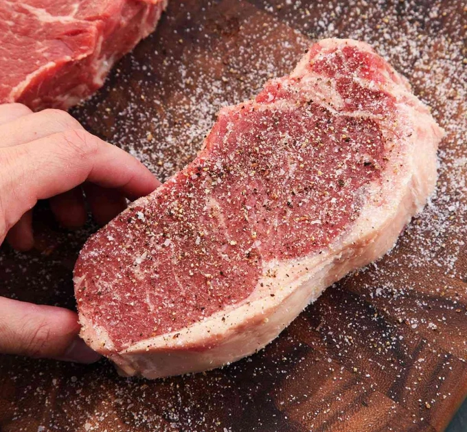 Salt and Pepper on Steak