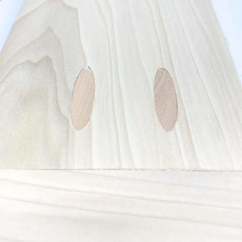 Screen door sanded pocket hole plug