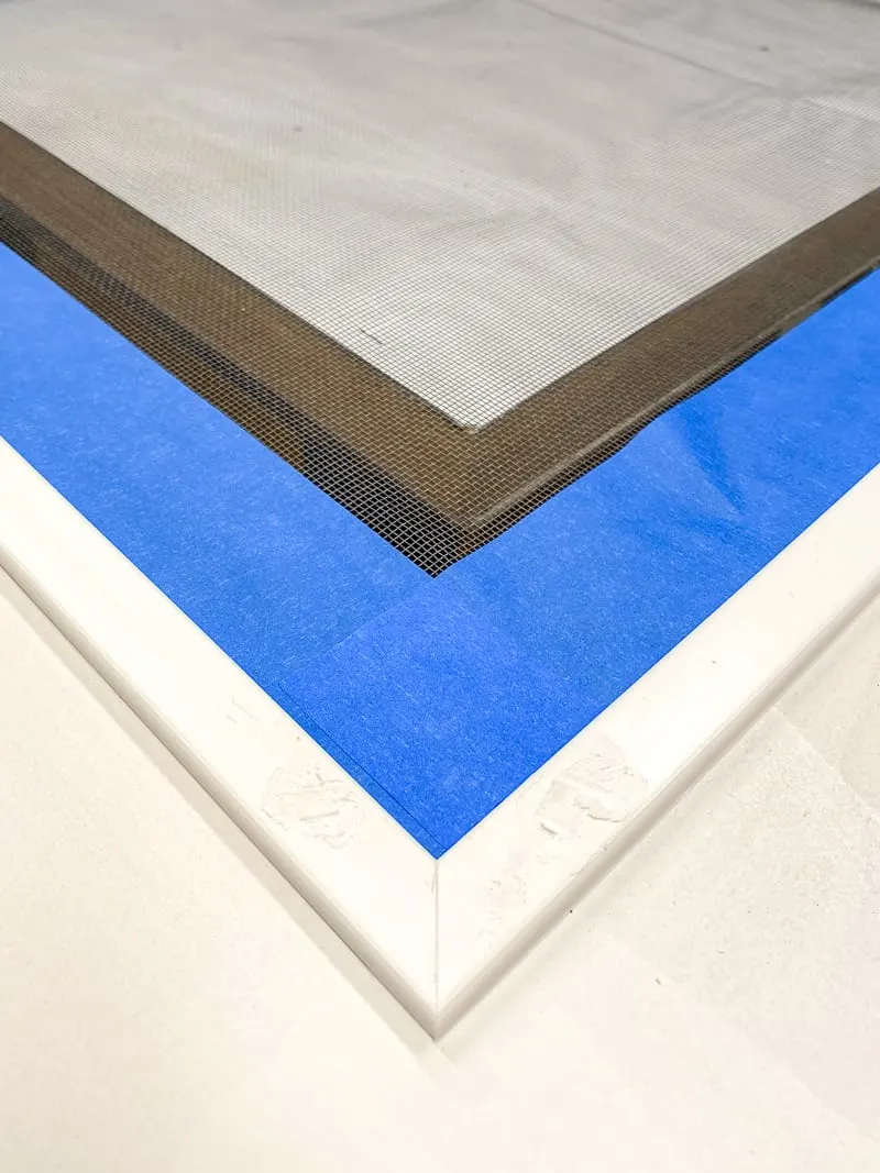 Screen door spackle painter's tape