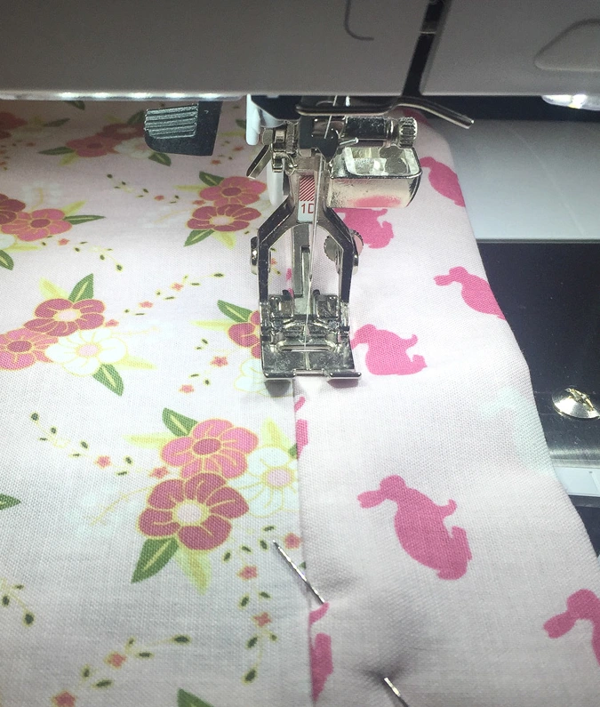 Sewing with a sewing machine