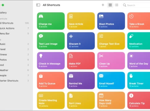 Use Automator workflows with the Shortcuts app