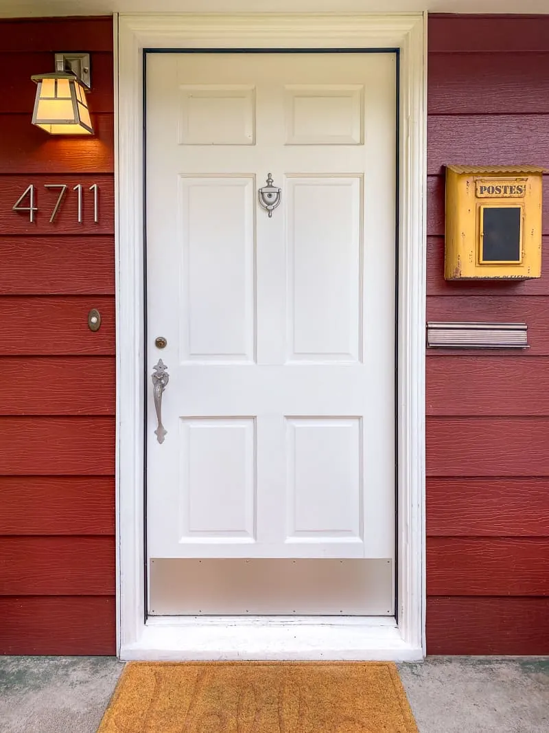 White front door